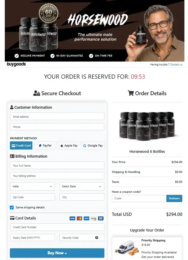 Horsewood Order Page
